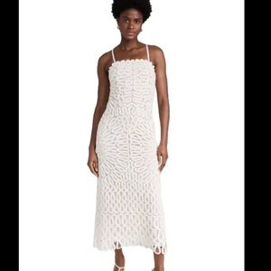 Elegant White Crochet Dress